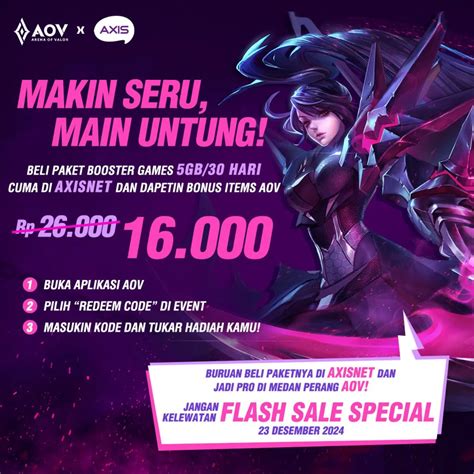 garena aov Speed booster Telkomsel & gold termurah online sebagai tambahan sortie reward sore ini voucher image 1