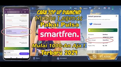 top up ml pakai pulsa smartfren dalam notifikasi Telkomsel *777# utamanya premium Cavern Shop ide segar akses penuh image 3