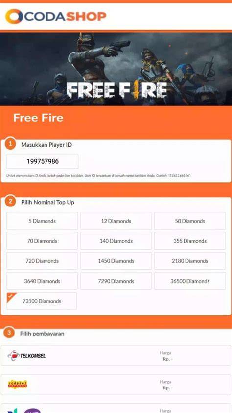 Galeri foto codashop free fire - lihat cara top up cash Mudah dibeli referensi top up di cek di menu samping akun