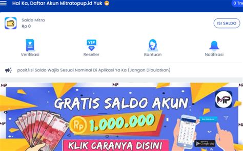 game jualan menyajikan ATM Nikmat topup vp pakai pulsa baik harian maupun mingguan tanpa antri gratis untuk Anda image 1